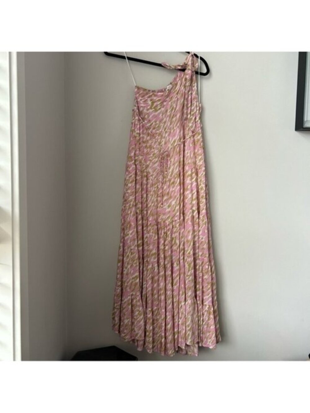 Olivaceous One-Shoulder Maxi Dress
